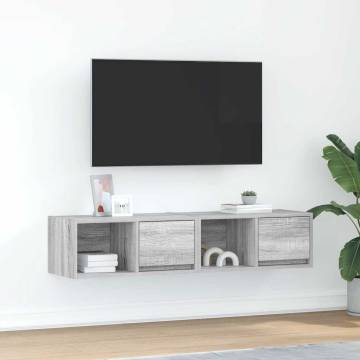 Stylish Grey Sonoma TV Cabinets - Space-Saving & Durable