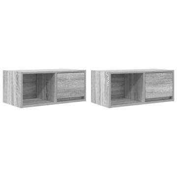 Stylish Grey Sonoma TV Cabinets - Space-Saving & Durable