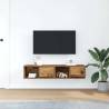 Stylish Old Wood TV Cabinets - Space-Saving Design - 2 pcs