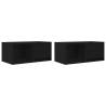 TV Cabinets 2 pcs Black Oak - Stylish Storage Solution