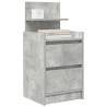 Elegant 2 Drawer Bedside Cabinets - Concrete Grey - HipoMarket