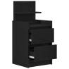 Stylish Black Bedside Cabinet with 2 Drawers | HipoMarket