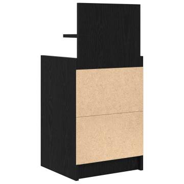 Stylish Black Bedside Cabinet with 2 Drawers | HipoMarket