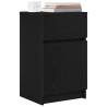 Stylish Black Bedside Cabinets - 2 pcs in Engineered Wood