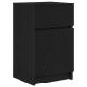 Stylish Black Bedside Cabinets - 2 pcs in Engineered Wood