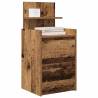 Stylish Old Wood Bedside Cabinet with 2 Drawers - 38x34x80 cm