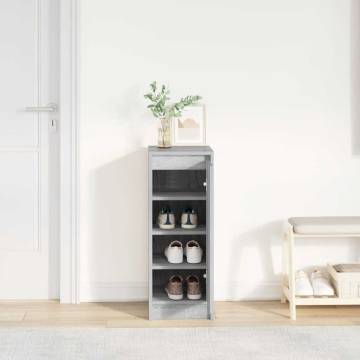 Shoe Cabinet Grey Sonoma - Stylish Storage Solution