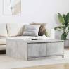 Coffee Table with Drawers - Concrete Grey 100x100 cm