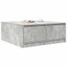 Coffee Table with Drawers - Concrete Grey 100x100 cm