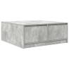 Coffee Table with Drawers - Concrete Grey 100x100 cm