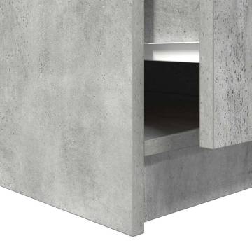 Coffee Table with Drawers - Concrete Grey 100x100 cm