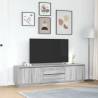 Stylish Grey Sonoma TV Cabinet with LED Lights - 193.5 cm