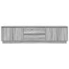 Stylish Grey Sonoma TV Cabinet with LED Lights - 193.5 cm