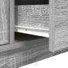 Stylish Grey Sonoma TV Cabinet with LED Lights - 193.5 cm