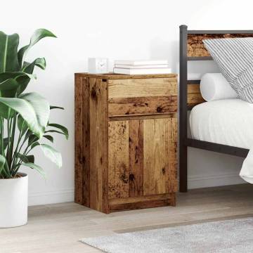 Stylish Old Wood Bedside Cabinets - 2 pcs | HipoMarket