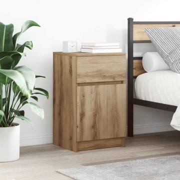 Stylish Artisan Oak Bedside Cabinets - 2 pcs | Hipo Market