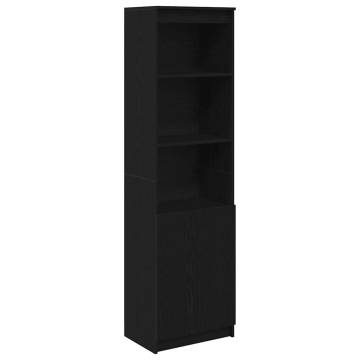 Highboard Black Oak 50x35x180 cm - Stylish Storage Solution