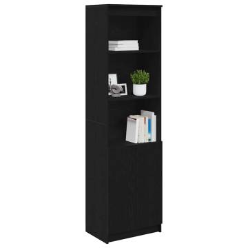 Highboard Black Oak 50x35x180 cm - Stylish Storage Solution