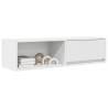 White TV Cabinet 100x31 cm - Engineered Wood Storage Solution