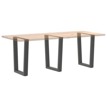 V-Shape Dining Table Legs - Anthracite Steel Set of 3