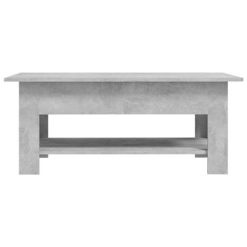 Stylish Concrete Grey Coffee Table | 102x55x42 cm