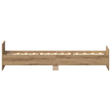 Artisan Oak Bed Frame 90x190 cm - Single Engineered Wood