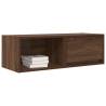 Brown Oak TV Cabinet | Engineered Wood | Space-Saving Design