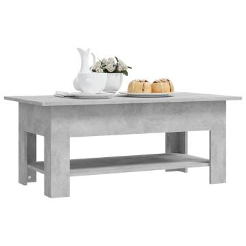 Stylish Concrete Grey Coffee Table | 102x55x42 cm