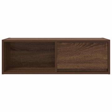 Brown Oak TV Cabinet | Engineered Wood | Space-Saving Design