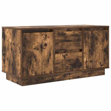 Stylish TV Cabinet with LED Lights - Smoked Oak 100x41x50 cm