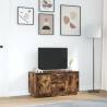 Stylish TV Cabinet with LED Lights - Smoked Oak 100x41x50 cm