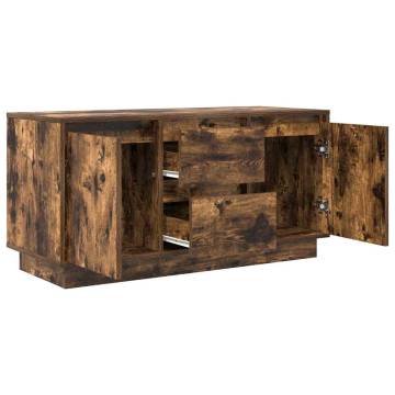 Stylish TV Cabinet with LED Lights - Smoked Oak 100x41x50 cm