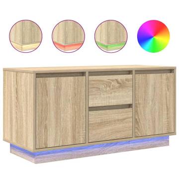 Stylish TV Cabinet with LED Lights - Sonoma Oak 100x41x50 cm