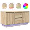 Stylish TV Cabinet with LED Lights - Sonoma Oak 100x41x50 cm