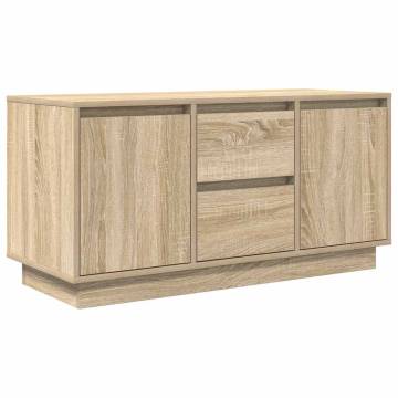 Stylish TV Cabinet with LED Lights - Sonoma Oak 100x41x50 cm