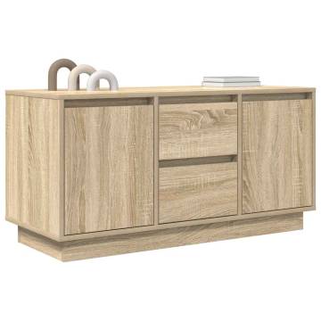 Stylish TV Cabinet with LED Lights - Sonoma Oak 100x41x50 cm