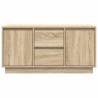 Stylish TV Cabinet with LED Lights - Sonoma Oak 100x41x50 cm