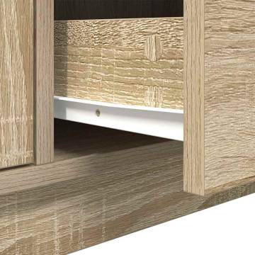 Stylish TV Cabinet with LED Lights - Sonoma Oak 100x41x50 cm