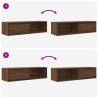 Stylish Brown Oak TV Cabinets - 2 pcs | Hipo Market UK