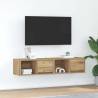  TV Cabinets 2 pcs Artisan Oak 60x31x25.5 cm Engineered Wood Colour artisan oak Quantity in Package 2 Width 60 cm 