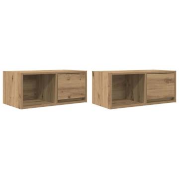 TV Cabinets 2 pcs Artisan Oak - Stylish & Space-Saving Design