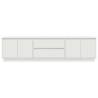 Stylish White LED TV Cabinet - 193.5x41x50 cm | HipoMarket UK