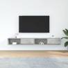 TV Cabinets Set of 2 - Concrete Grey | Hipomarket UK