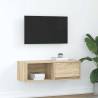  TV Cabinet Sonoma Oak 80x31x25.5 cm Engineered Wood Colour sonoma oak Quantity in Package 1 Width 80 cm 