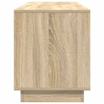 Stylish TV Cabinet with LED Lights - Sonoma Oak 160.5x41 cm