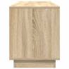 Stylish TV Cabinet with LED Lights - Sonoma Oak 160.5x41 cm