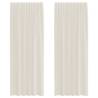 Voile Curtains with Tab Top - Cream 2 pcs | HipoMarket