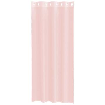 Light Pink Voile Curtains with Grommets - 140x245 cm (2 pcs)