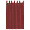 Voile Curtains with Rod Pockets - Wine Red, 2 Pcs