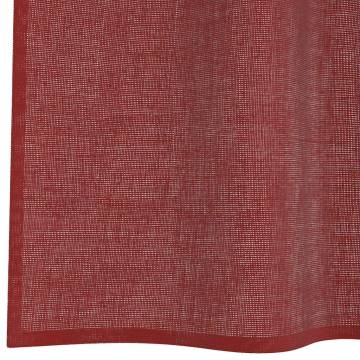 Voile Curtains with Rod Pockets - Wine Red, 2 Pcs